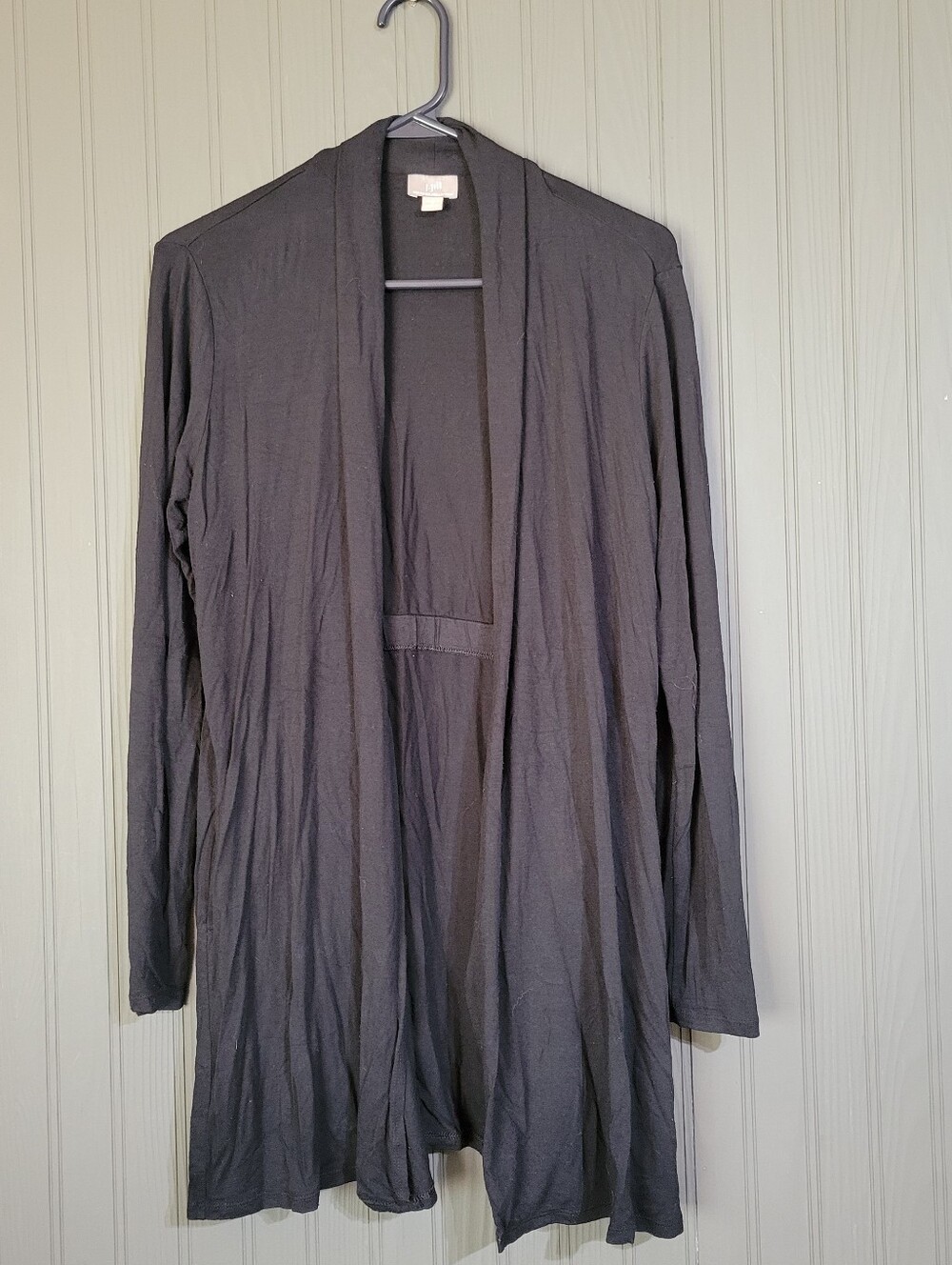 J. Jill Wearever Collection Open Front Cardigan Sweater Black Women's Small
